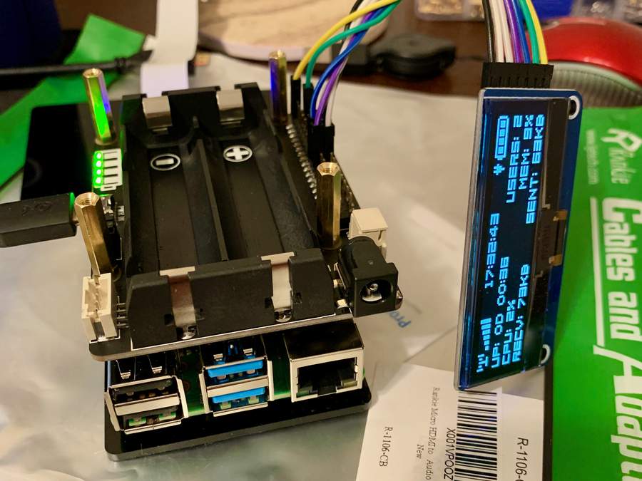 Pi with UPS attached.