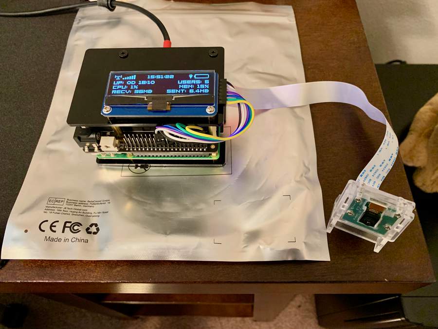 Pi with camera attached.