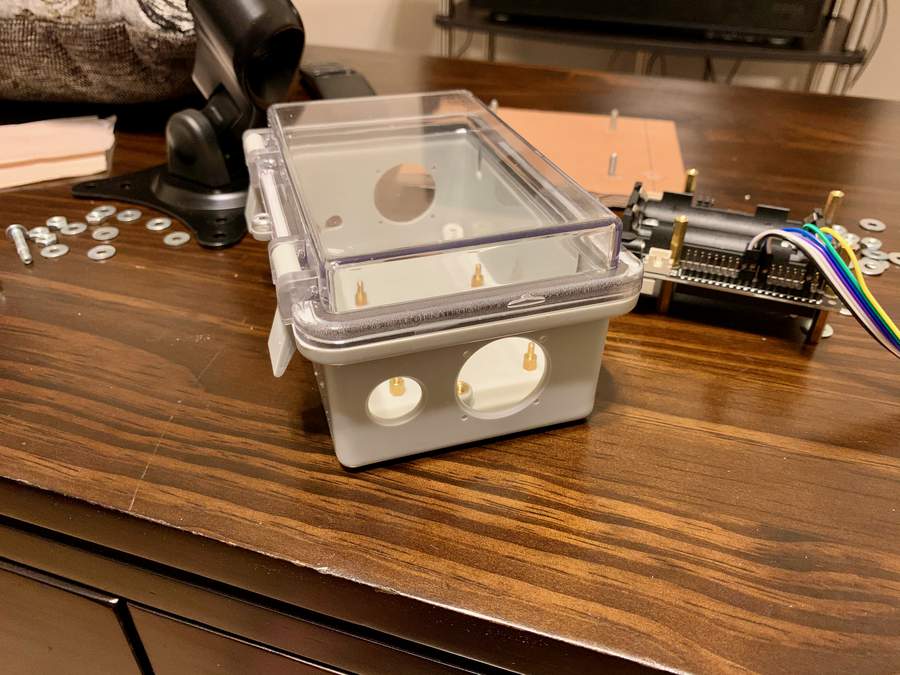 Case with holes drilled.